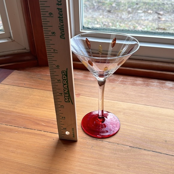 1 vintage Gotham Goblet etched fall jewels hand blown glass - Picture 2 of 6